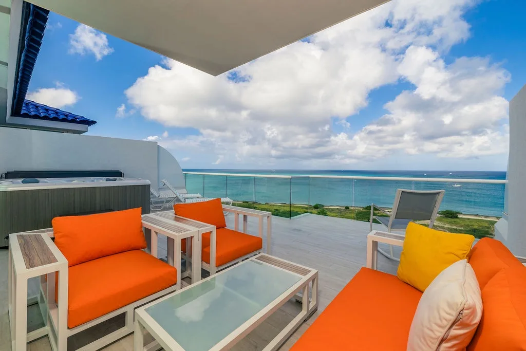 3BPH-BluePH2-2 - Aruba Family Friendly Oceanview PH with Hot Tub