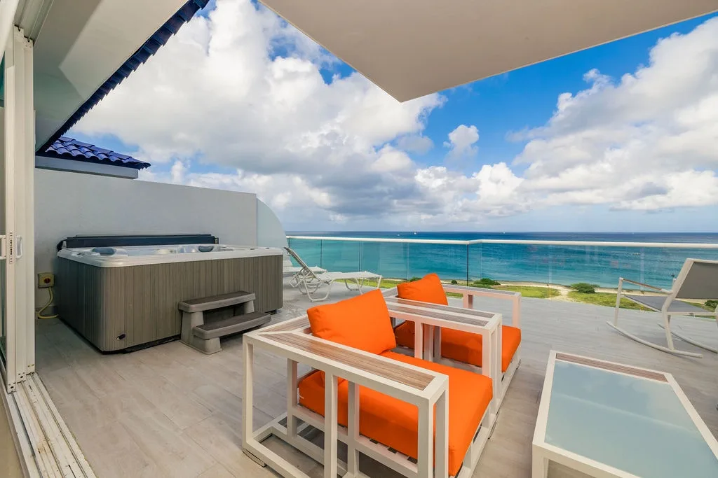 3BPH-BluePH2-2 - Aruba Family Friendly Oceanview PH with Hot Tub