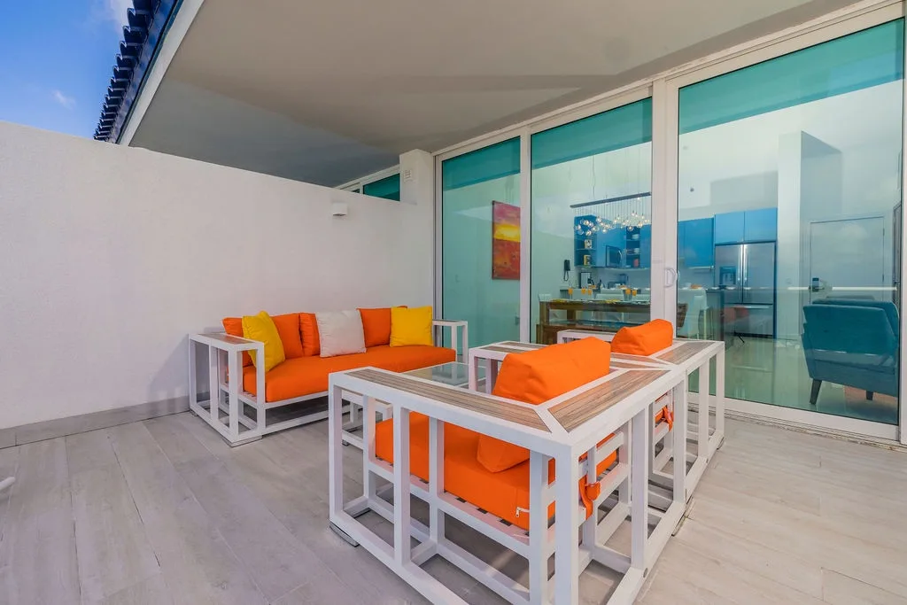 3BPH-BluePH2-2 - Aruba Family Friendly Oceanview PH with Hot Tub