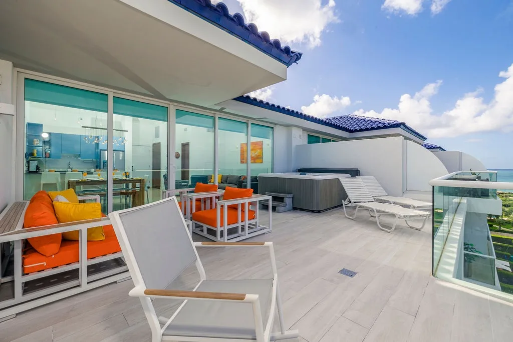 3BPH-BluePH2-2 - Aruba Family Friendly Oceanview PH with Hot Tub