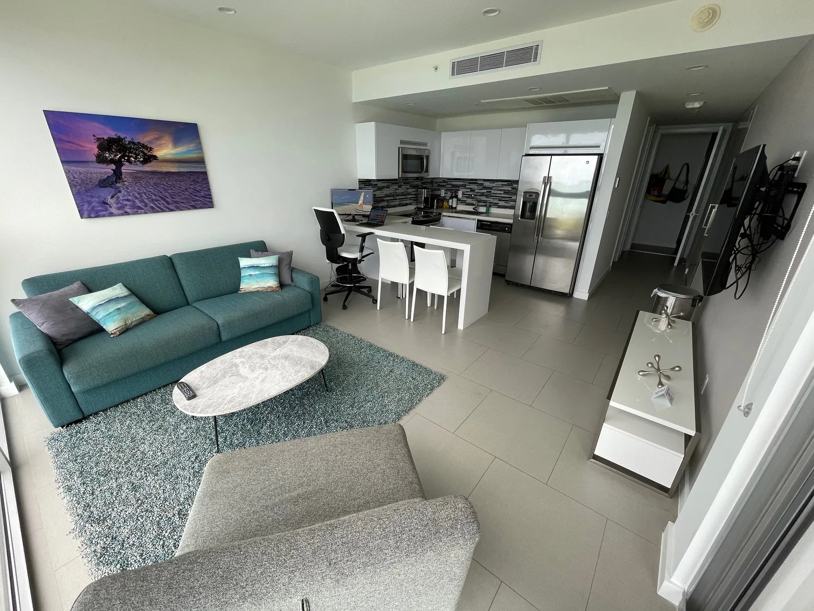 2BS-Azure413 - Modern Condo with Ocean View; Ready for Work or Play or Both!