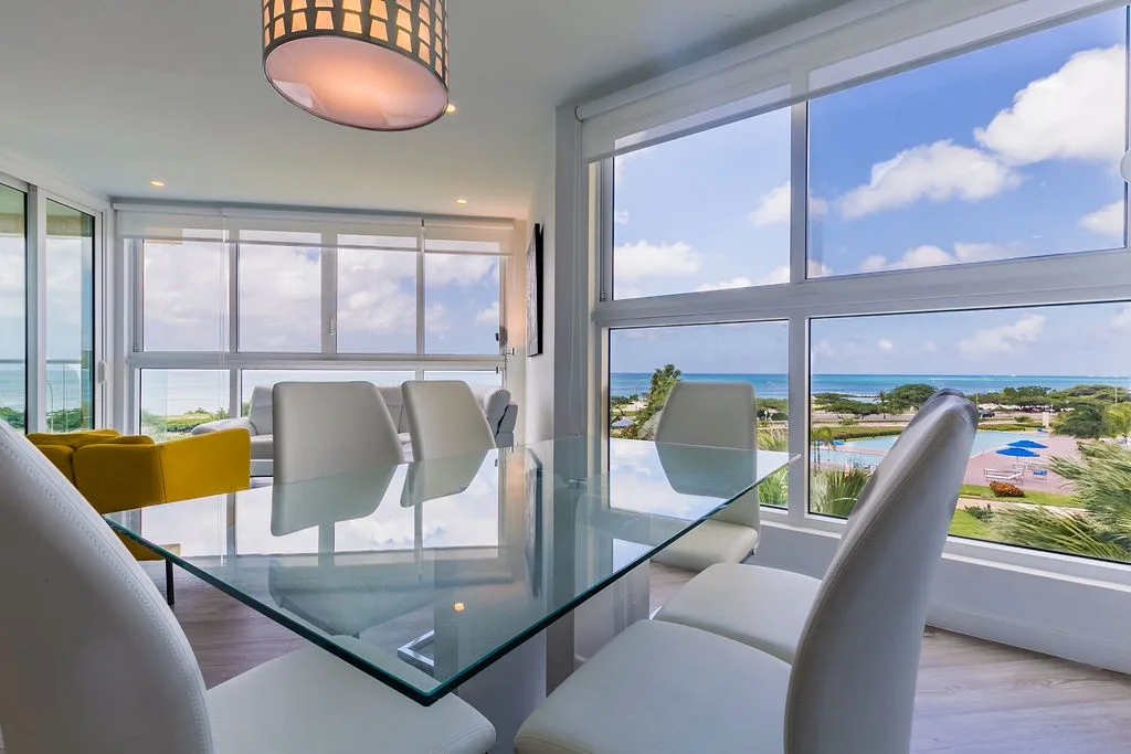 3BS-Blue331 - White Modern Getaway - Oceanfront Condo Blue-331