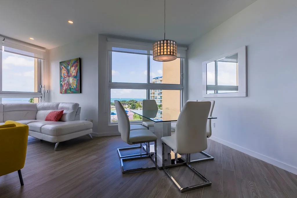 3BS-Blue331 - White Modern Getaway - Oceanfront Condo Blue-331