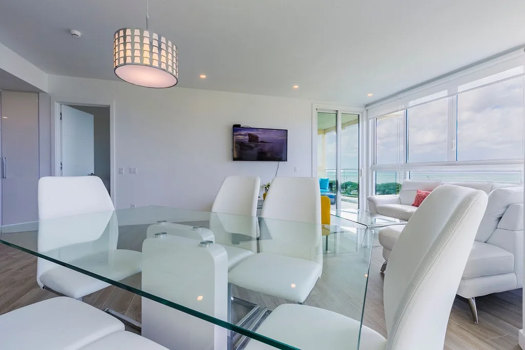 3BS-Blue331 - White Modern Getaway - Oceanfront Condo Blue-331