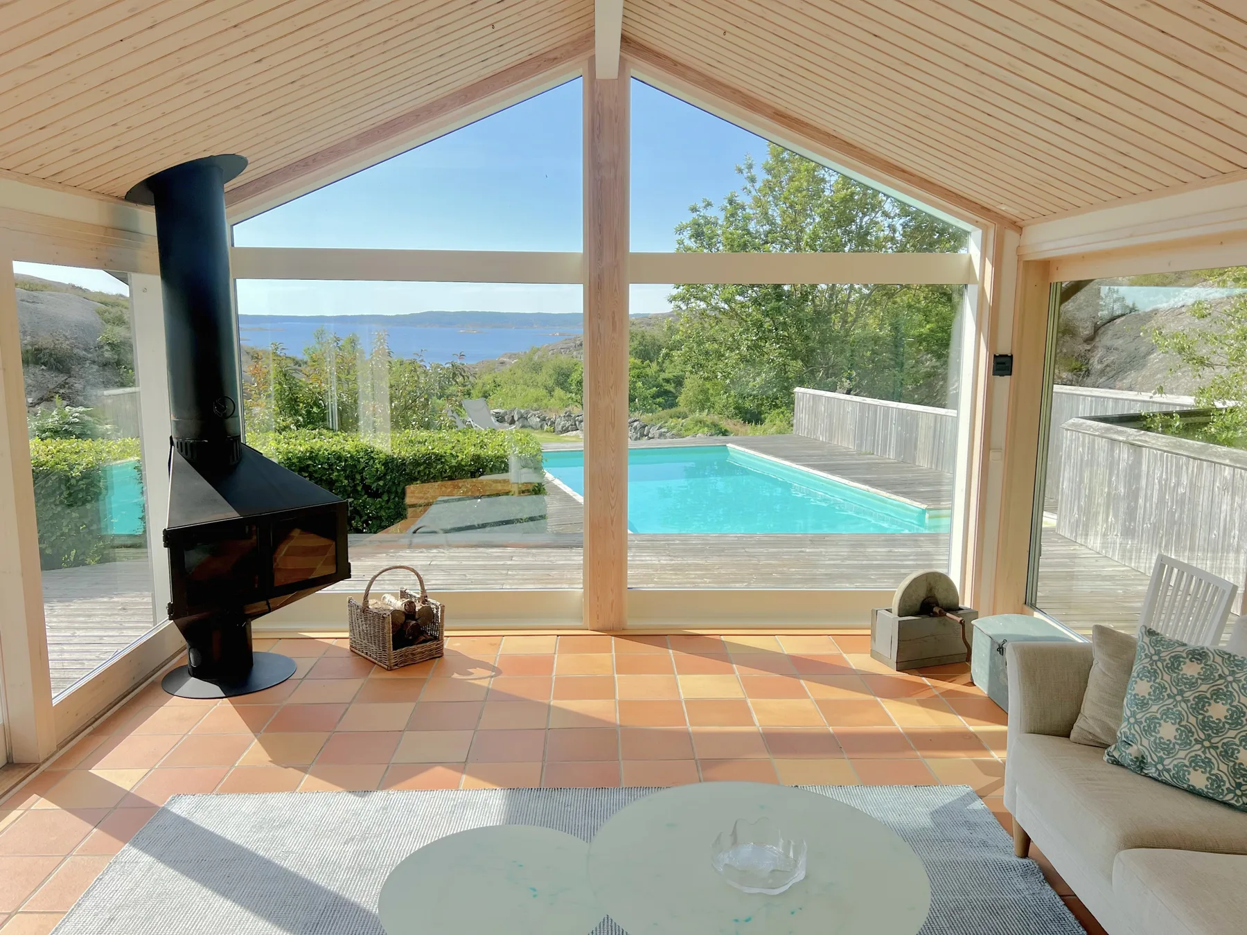 Architect-designed villa with pool, sauna and sea view in Mjörn | SE09124