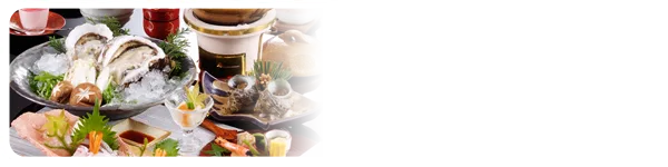 Representative hotel space: A Japanese promotional banner with food photographs and large Japanese text.