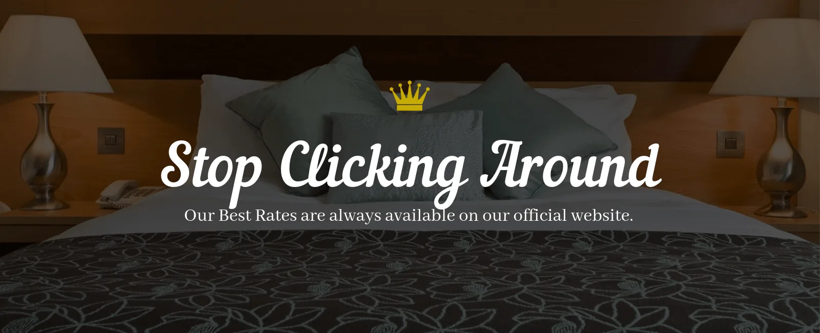 Representative hotel space: A hotel bedroom with a bed and matching bedside lamps.