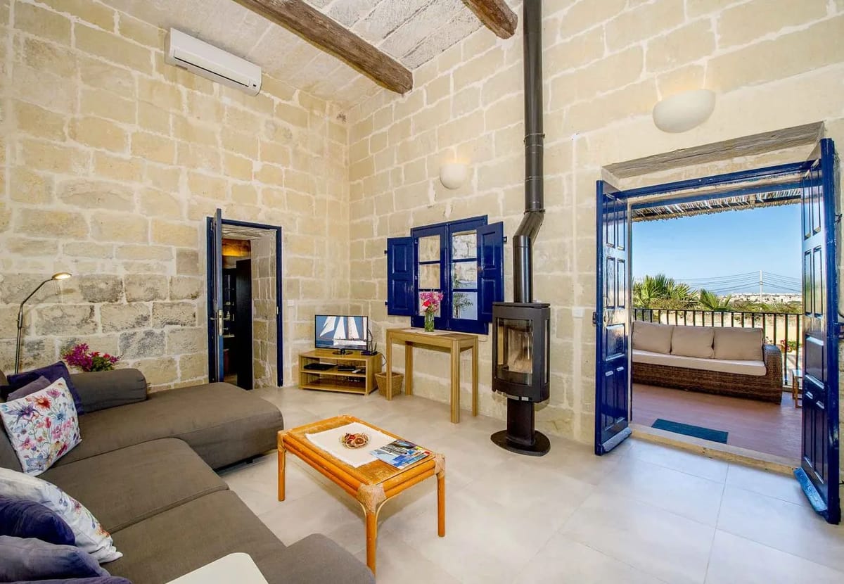 Living room of Dar il-Bahar holiday home in Gozo