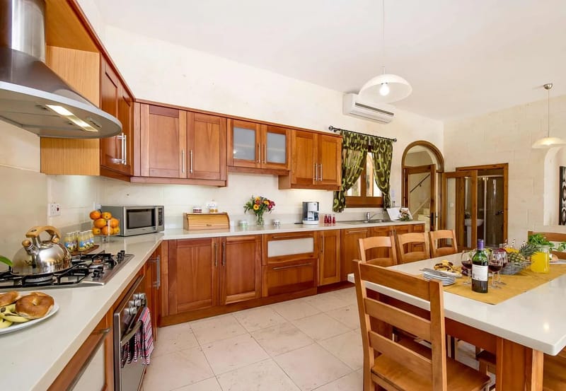 Cocina de la villa vacacional The Olives en Gozo