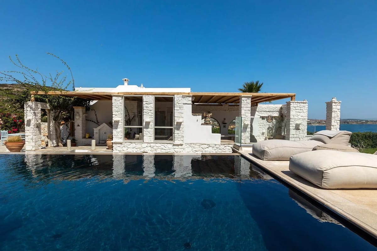 Paros luxury villa Agia Thalassa in Ambelas - 0