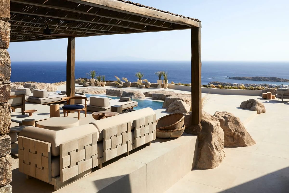 Mykonos luxury villa Sandstone in Pirgi - 0