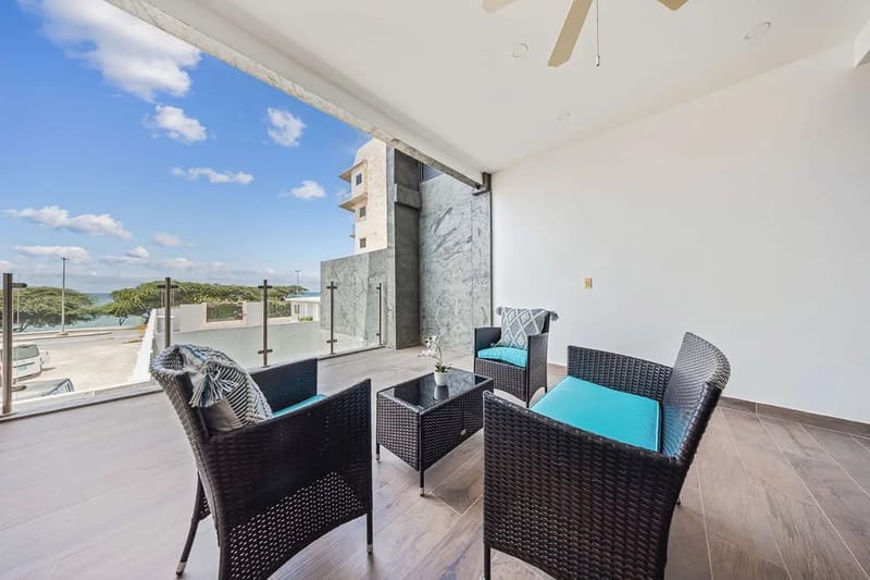 1BS-Coral1G - Apartamento moderno de 1 dormitorio frente al mar en Aruba