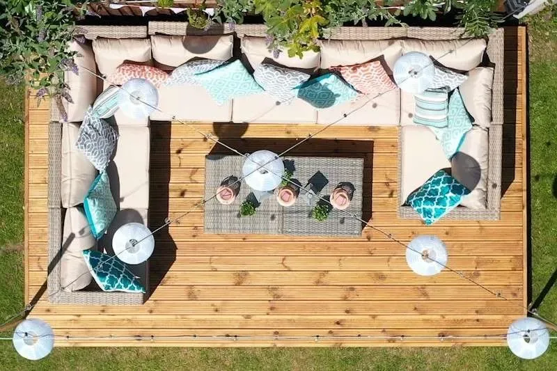 Decking and Patio in south-facing garden Holiday Cottage Bristol