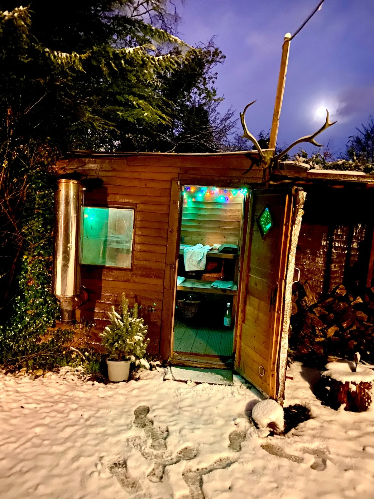Exterior de la sauna