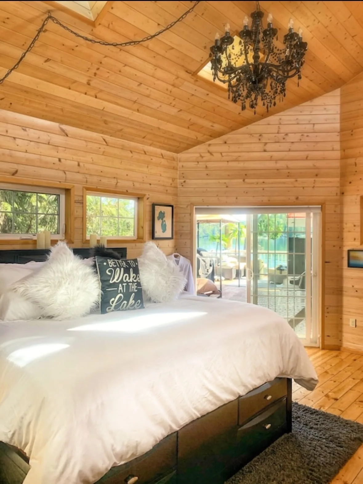 Primary bedroom with king bed