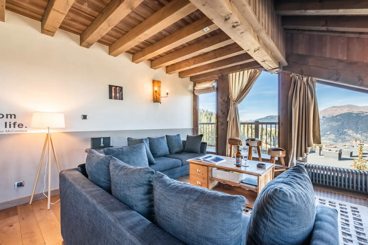 Spacious alpine living room, Apartment Tiama