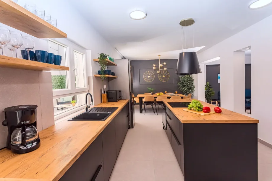 Open-plan living and dining room