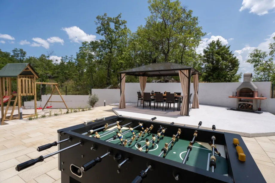 Outdoor table tennis and table football