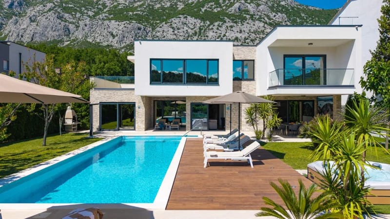 Villa Agava para 8 personas, piscina climatizada, jacuzzi, sauna, gimnasio, 4 dormitorios con baño privado