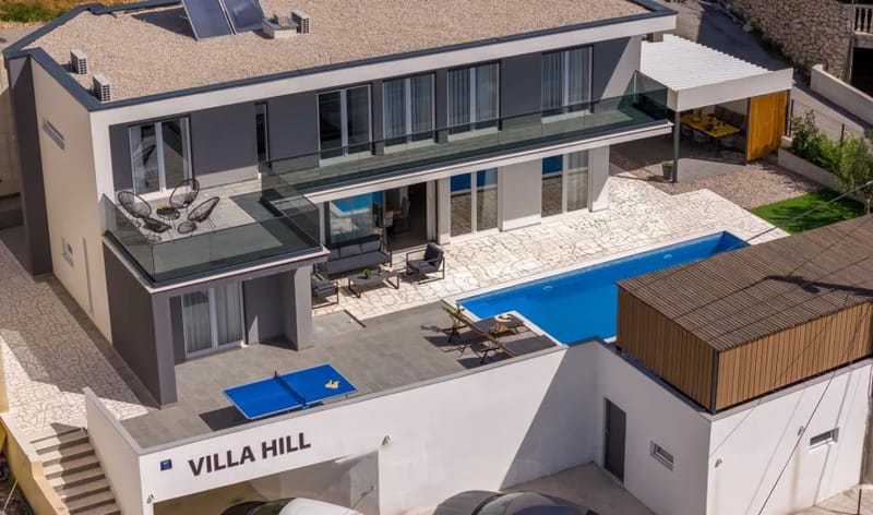 Villa Hill has four parking places on the private property