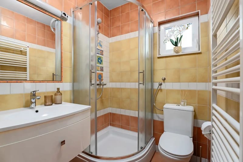 Convenient ground floor bathroom located near the living area.