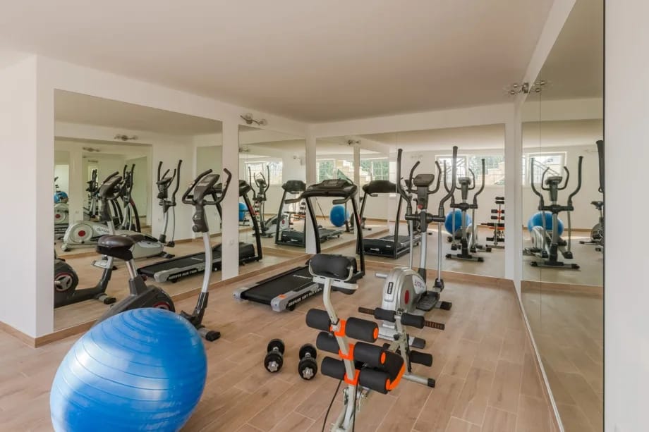 Fitness room on the lower ground floor