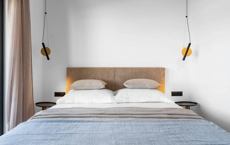 Beautifully appointed king-size bedroom.