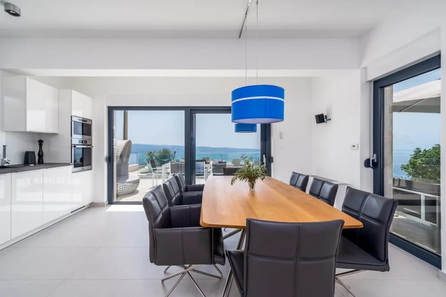 Fully air-conditioned living and dining room.