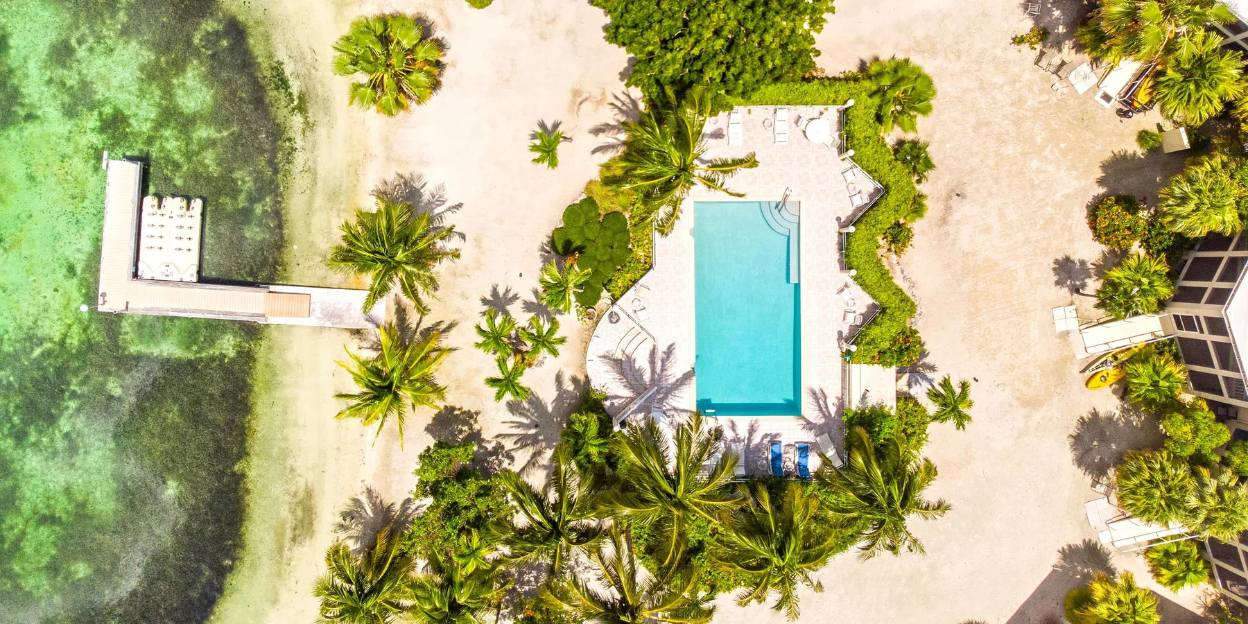 Communal pool overhead view