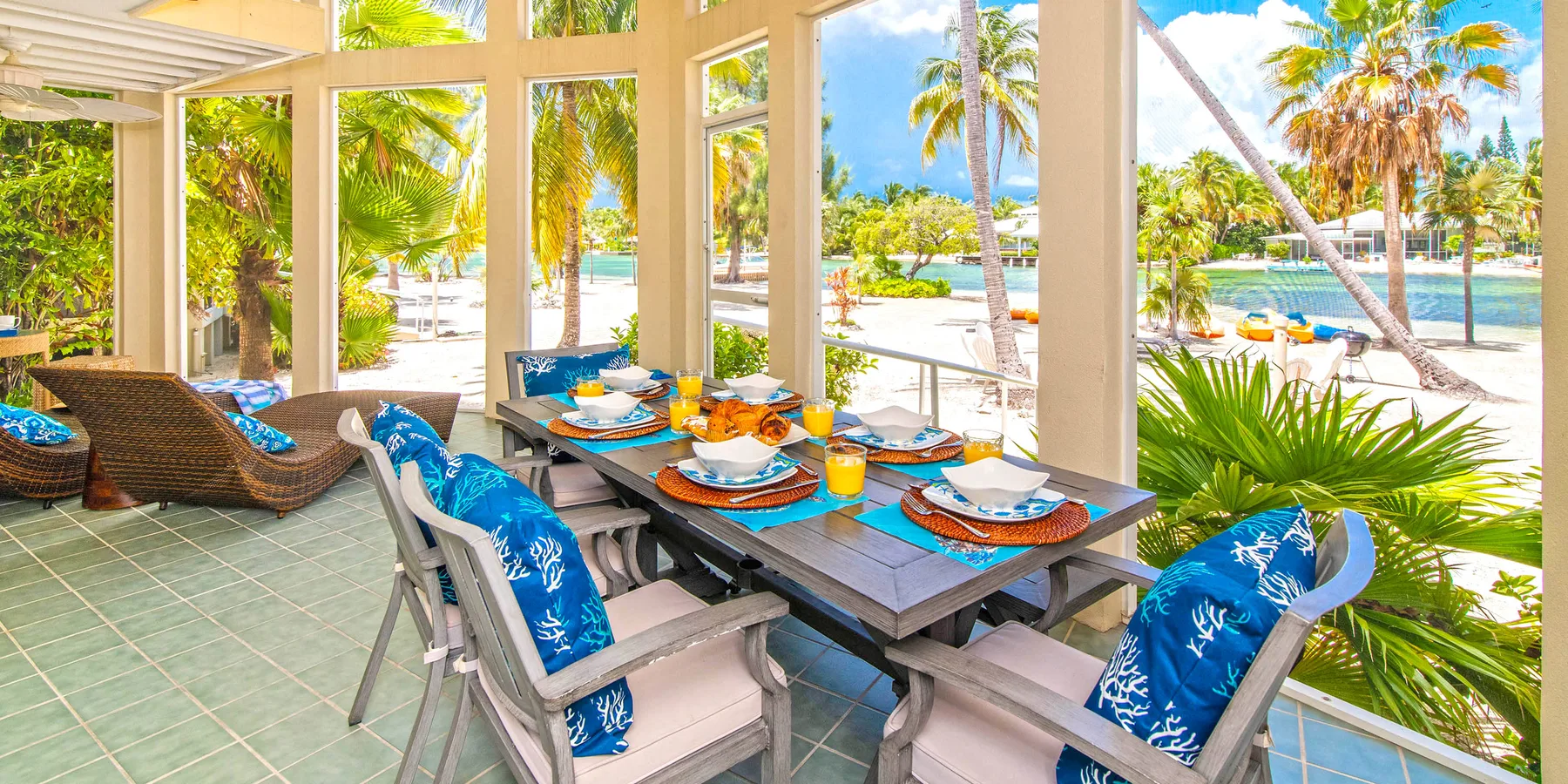 Atrium dining table view
