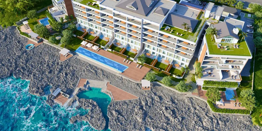 Vista aérea de Dolphin Point Club