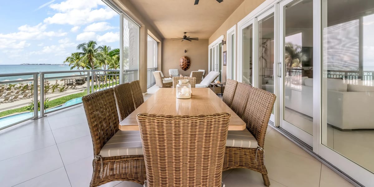 Oceanfront balcony