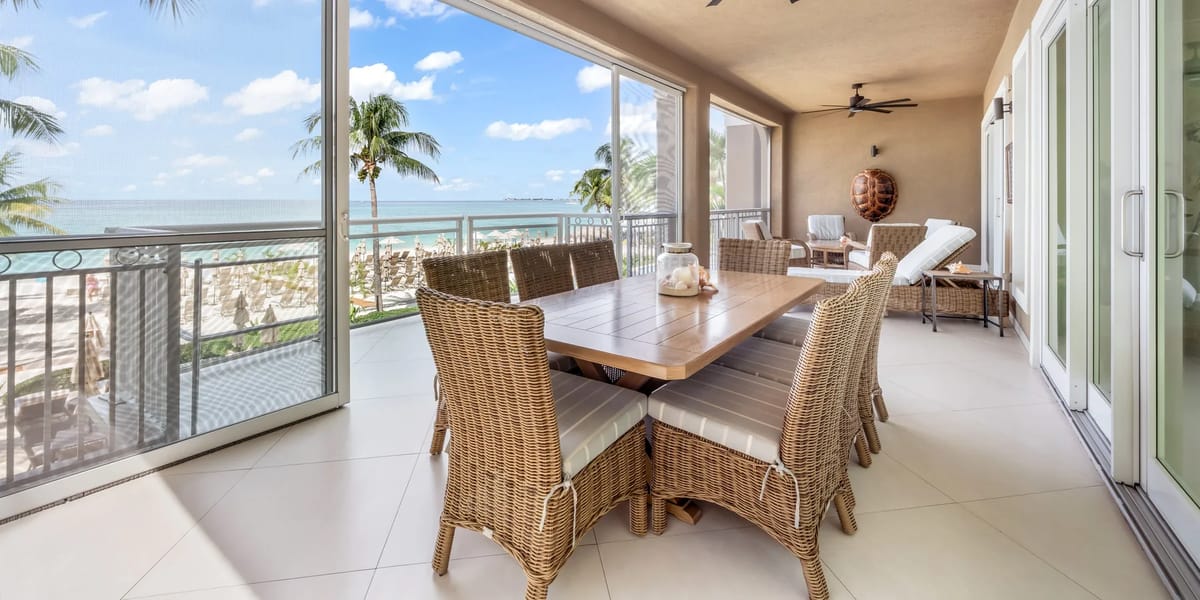 Oceanfront balcony
