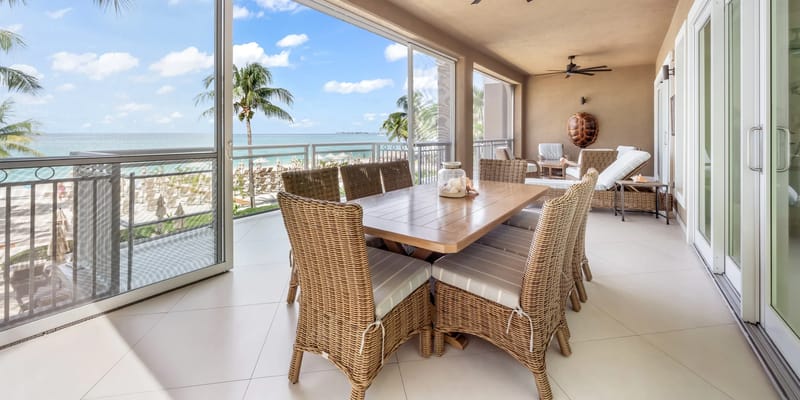 Oceanfront balcony