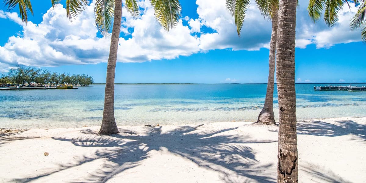 Playa detrás de la propiedad