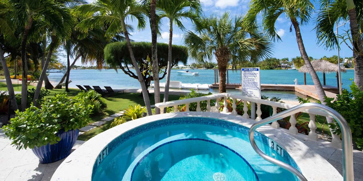 Spa beside the pool