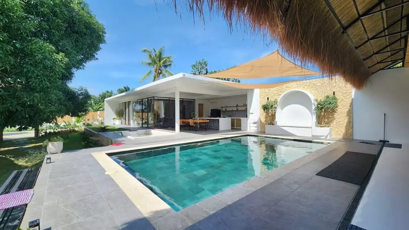 Private pool and villa