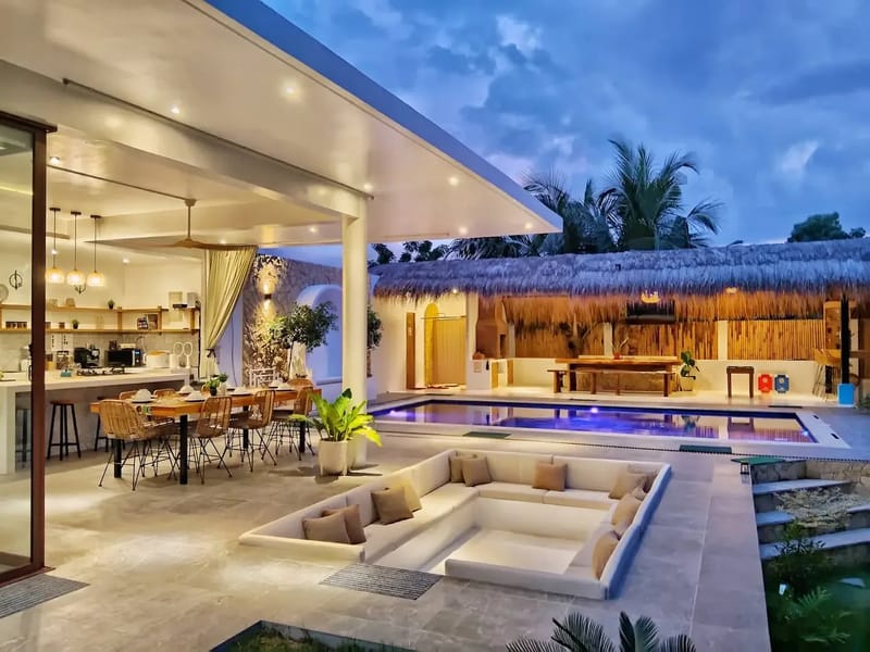 Living spaces at dusk