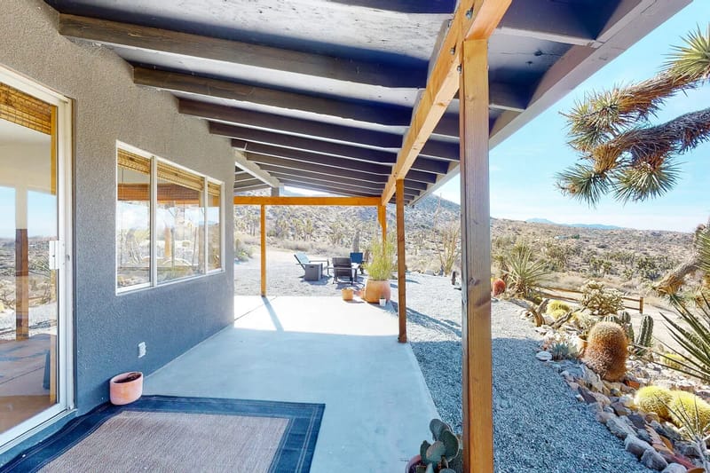 Wraparound covered patio
