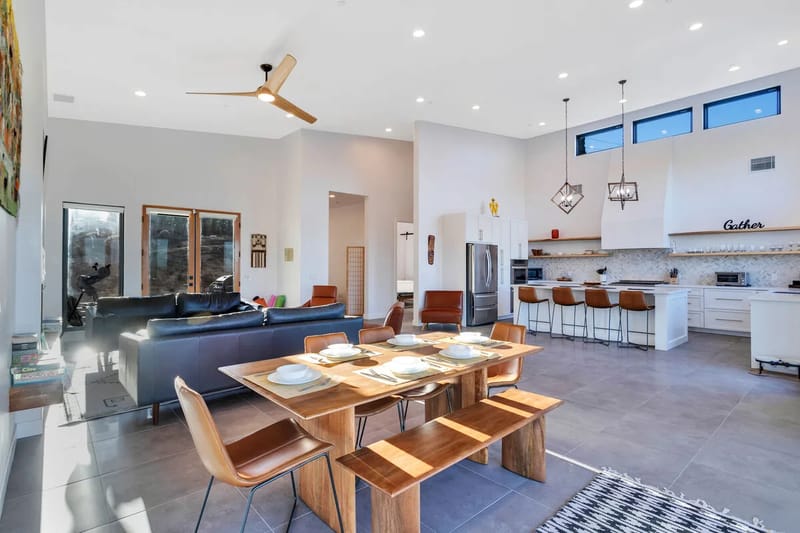 Dining and living area