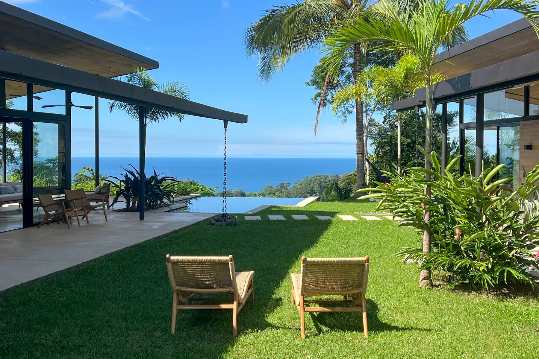 Courtyard and ocean view