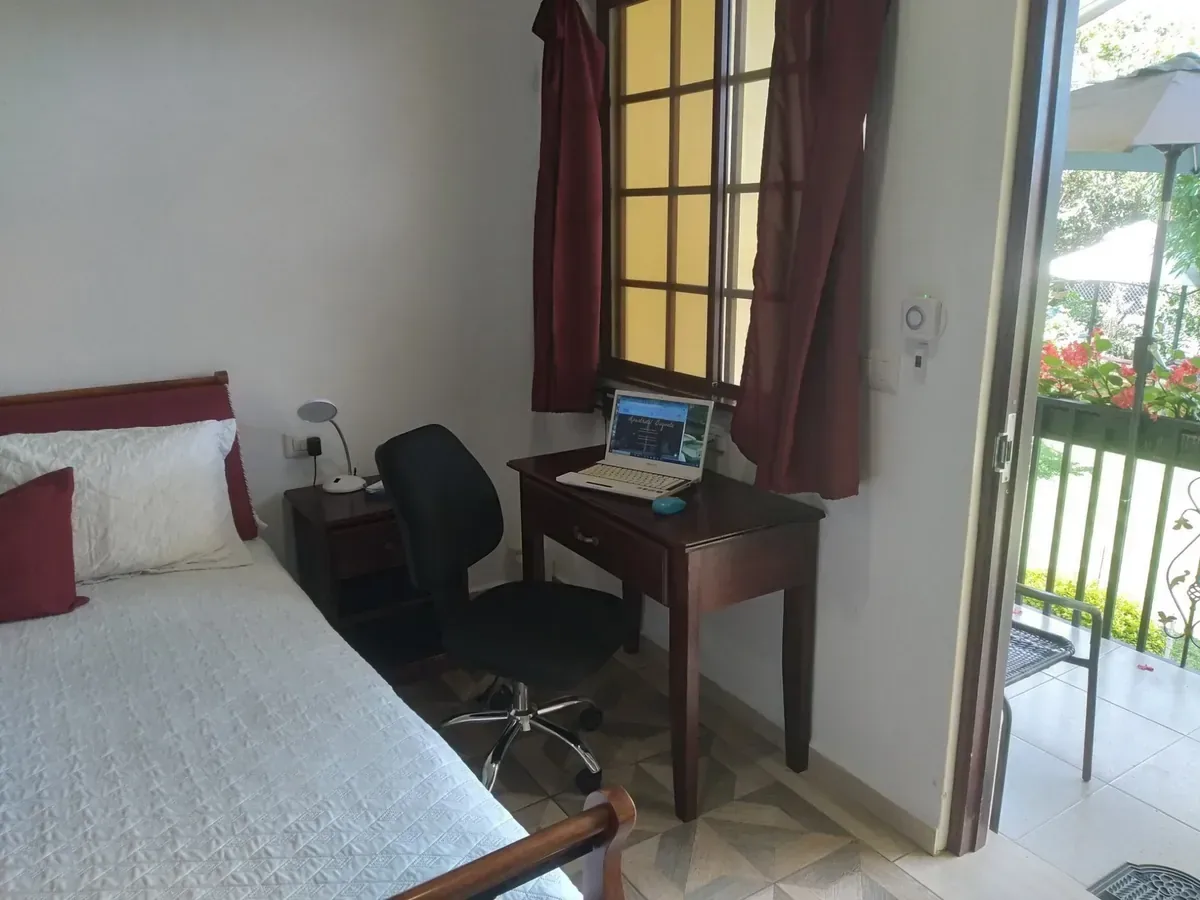 Desk and office chair for remote work