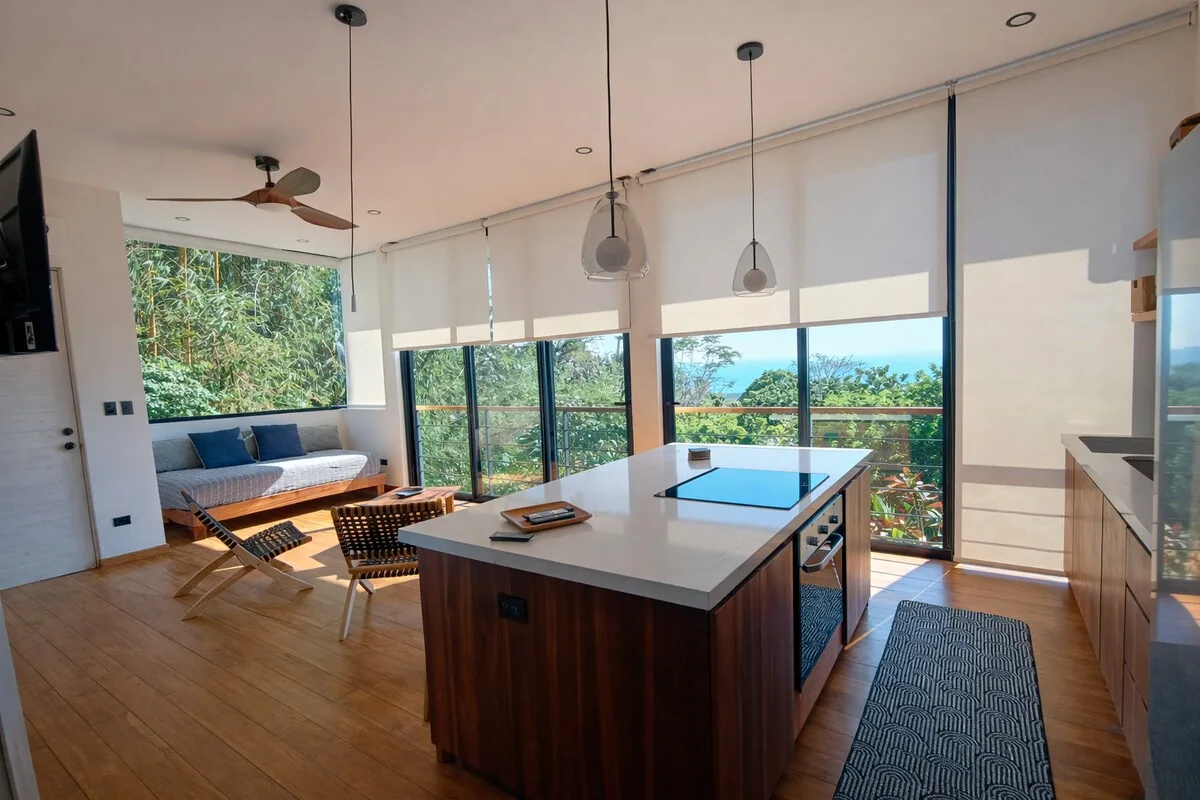 Kitchen and living area