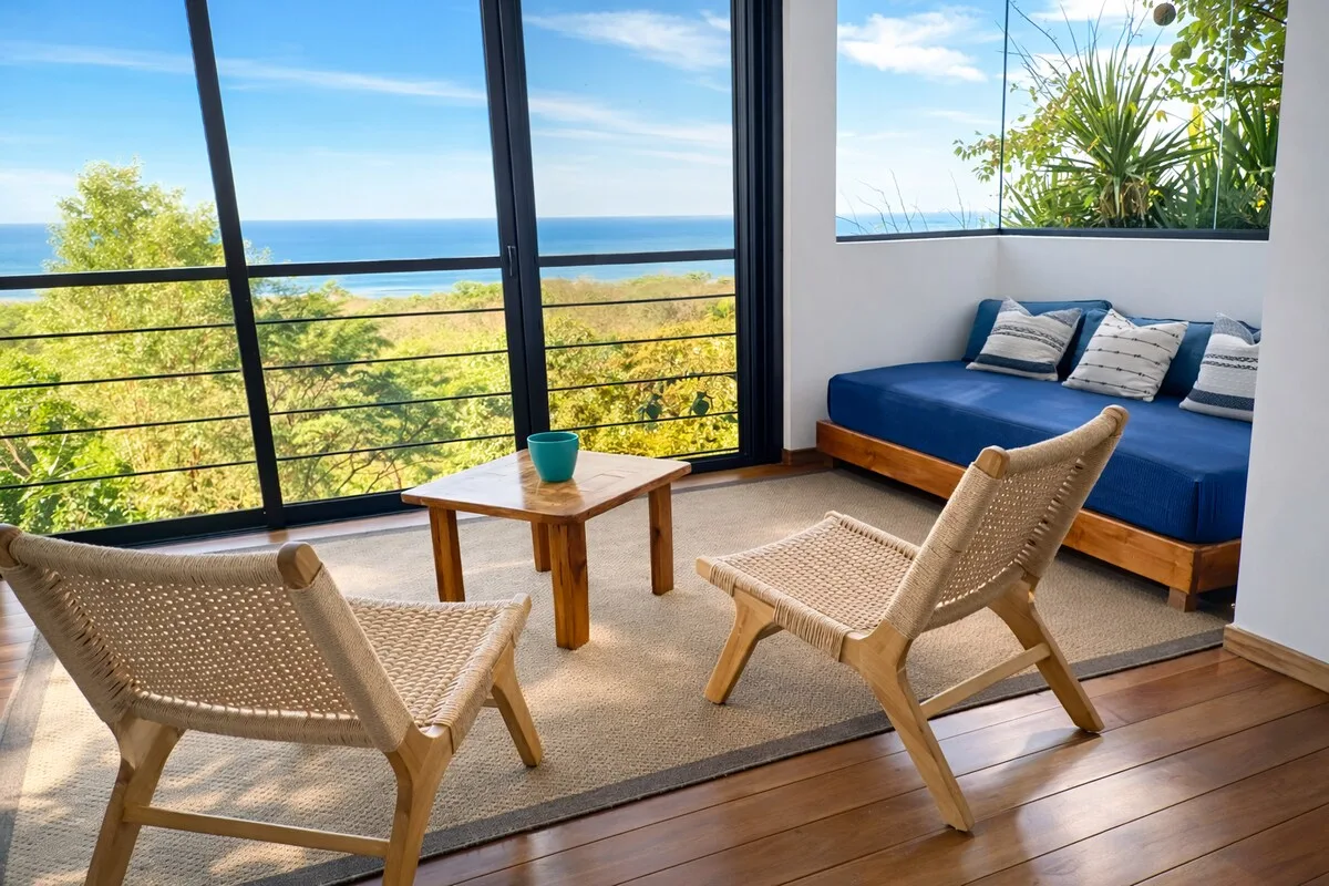 Living area with ocean view