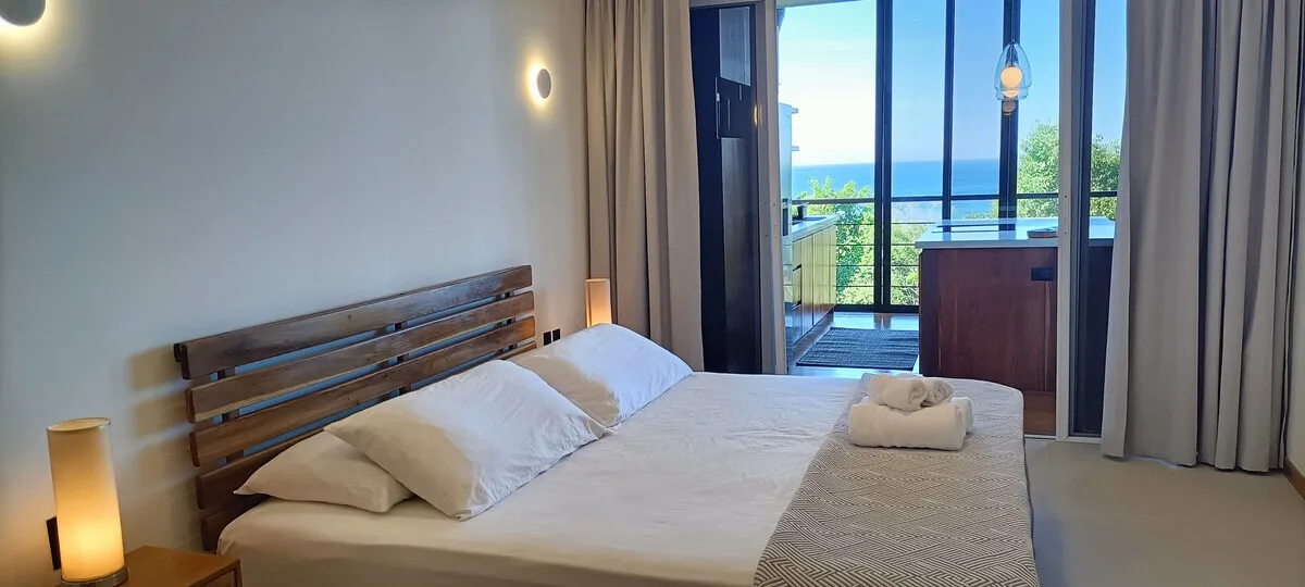 Bedroom with ocean view
