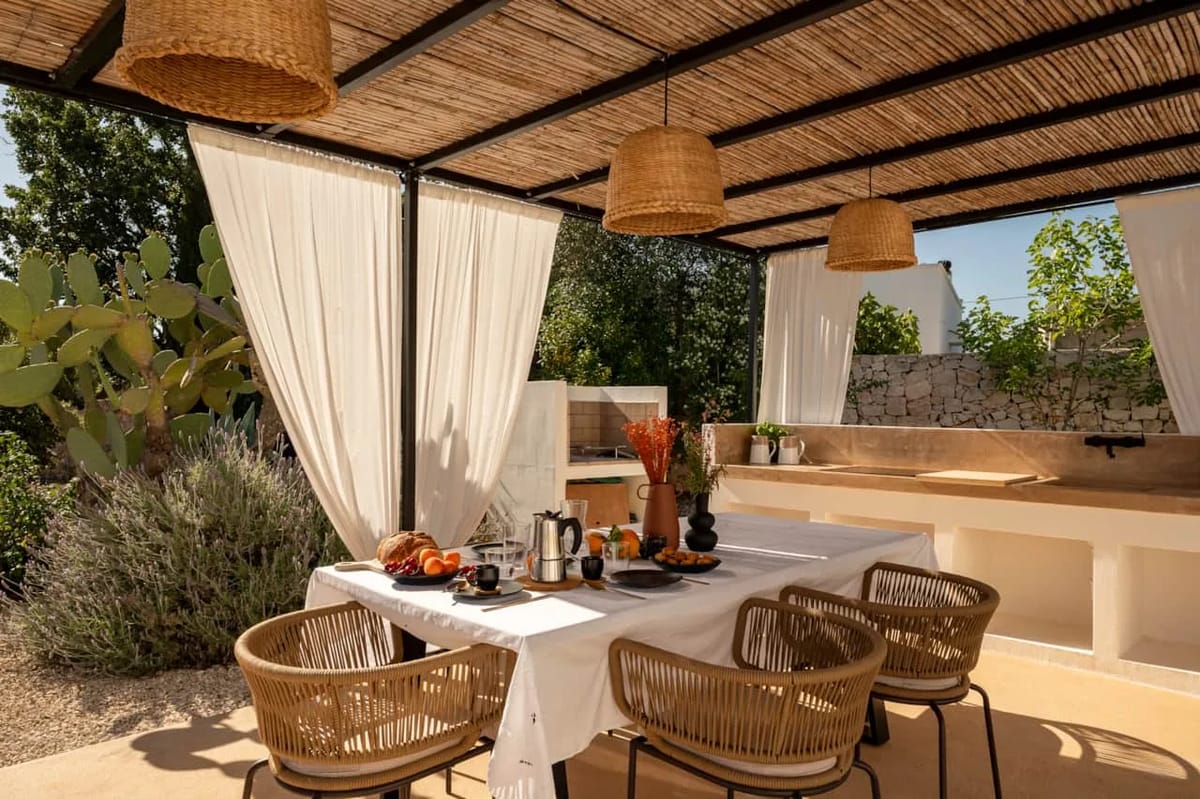 Outdoor kitchen and dining