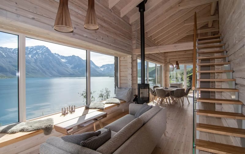 Fjord-view living room
