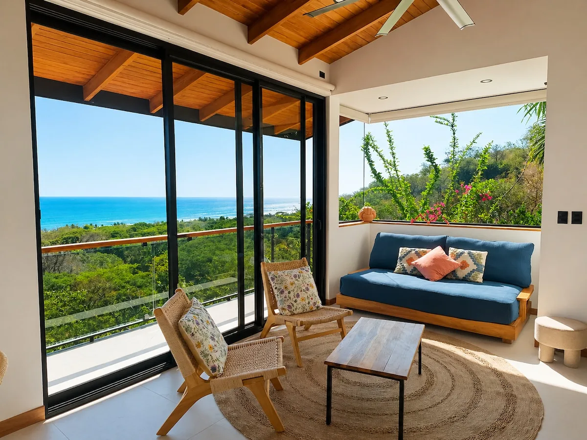 Living room with ocean view