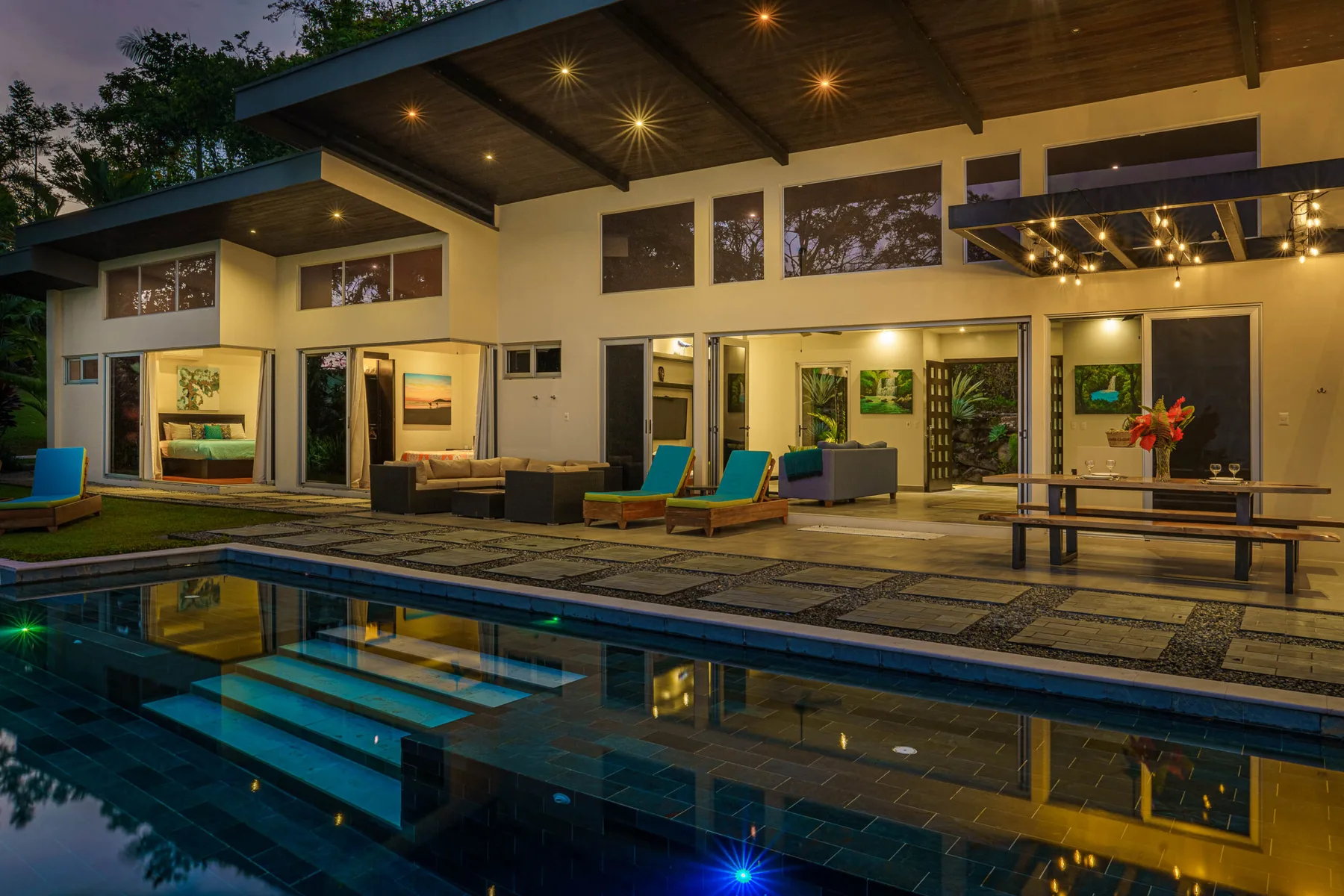 Pool at night