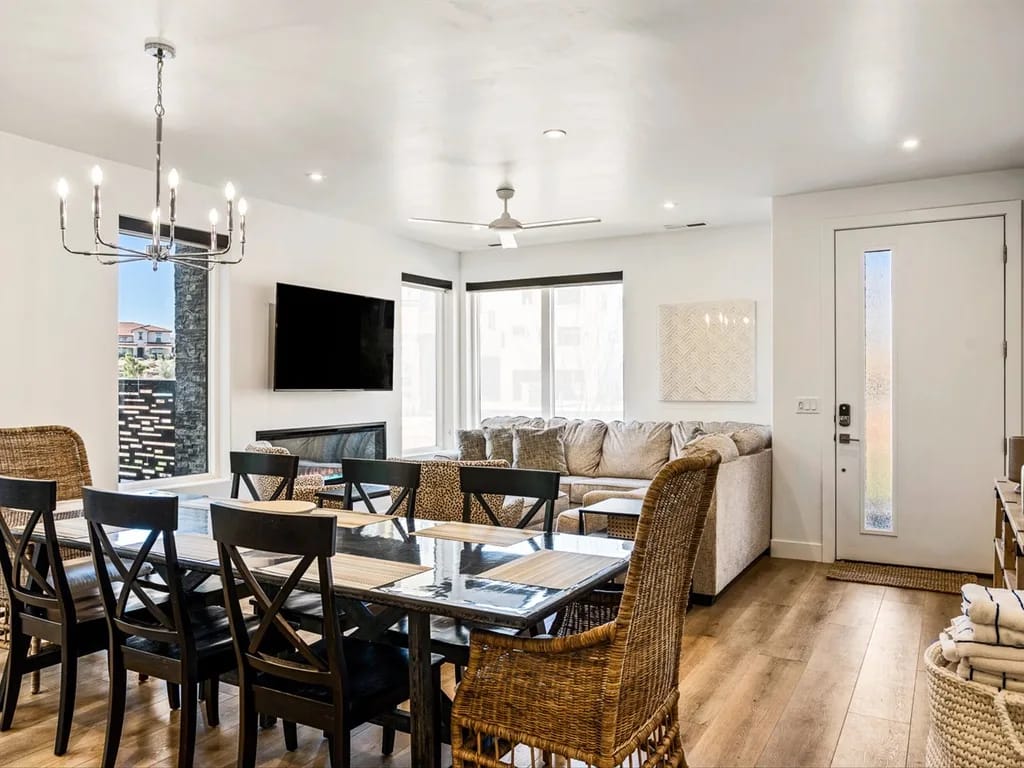 Dining and living area